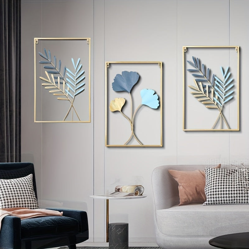 High Sense Metal Hanging Decoration Set of 3 Unique Art Decor for Living Room Bedroom and Sun Room Wall Decor