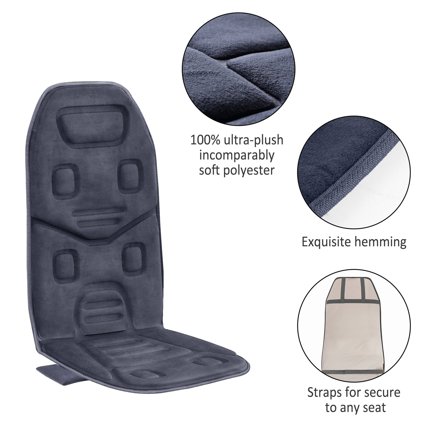 10 Vibration Motors COMFIER Massage Seat Cushion With Heat