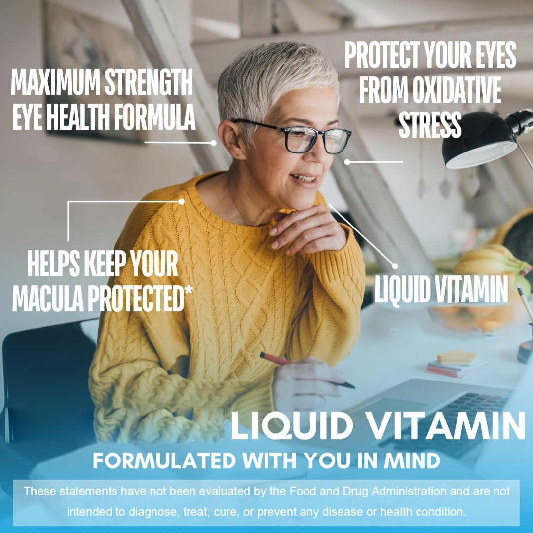 Maximum Absorption Eye Vitamin Formula Liquid 20/20 Vision No Pills