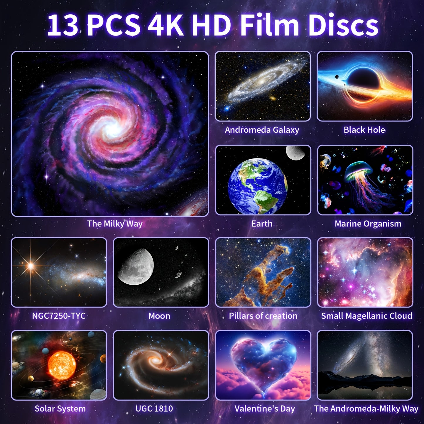 13 In 1 Meteor Star Projector For Bedroom Planetarium