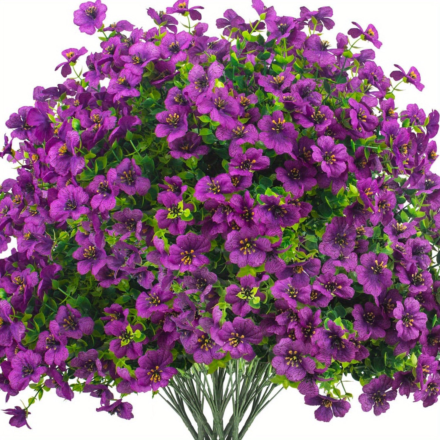 Artificial Fake Flowers for Outdoor Spring Decoration 16 Bundles Faux Silky Colorful Daisy UV Resistant Realistic for Porch Patio Home Yard Garden Planters Pots Window Box Mix