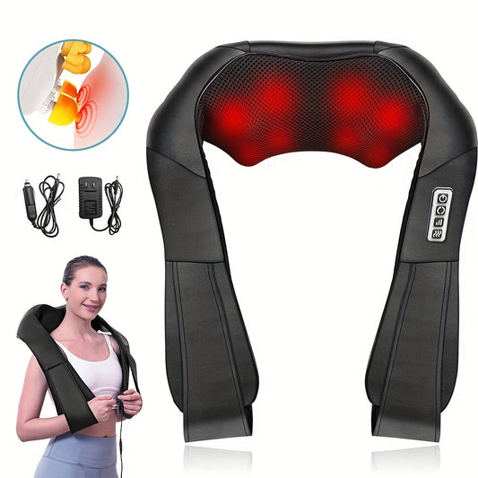 Shiatsu Neck Massager With Heat - Deep Tissue 3D Kneading