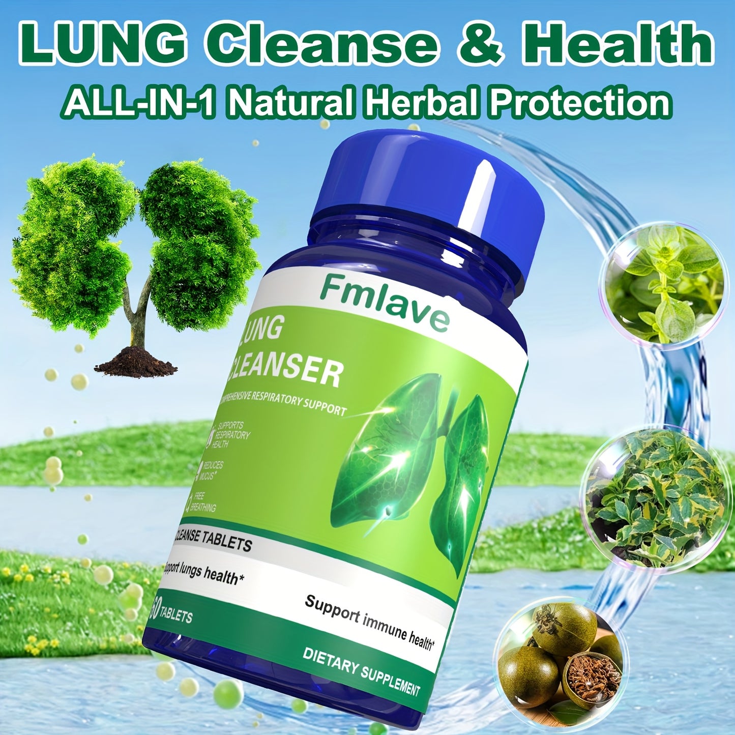 1Bottle CoQ10+ Lung Cleanser Q10 Antioxidant Heart Health