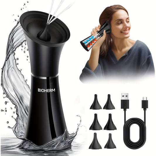 USB-Rechargeable Electric Ear Wax Removal System with 6 Tips