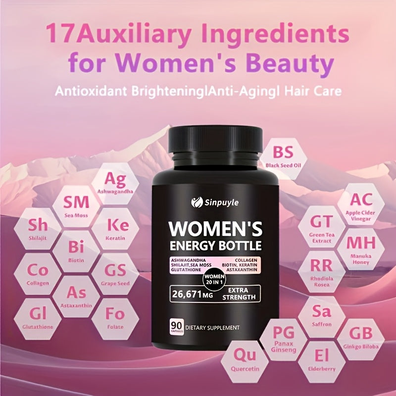 26, 671mg Per Serving Women's Energy Bottle With Natural Ingredients