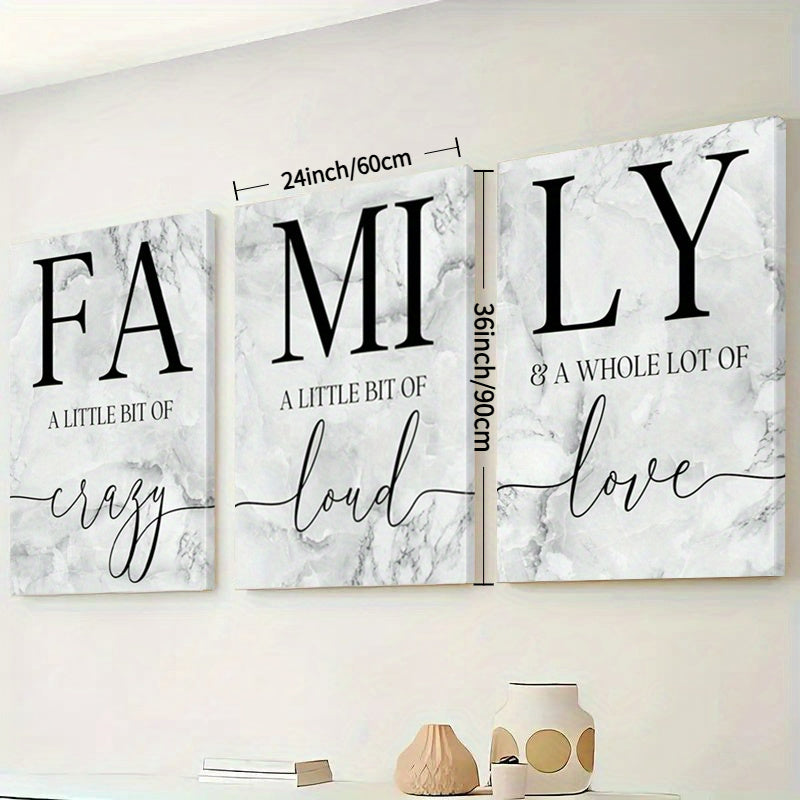 Modern Family Theme Poster With Wooden Frame For Room Decoration