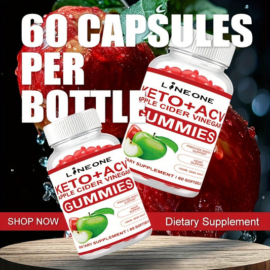 Keto ACV Gummies New Upgrade Apple Cider Vinegar 60 Gummies
