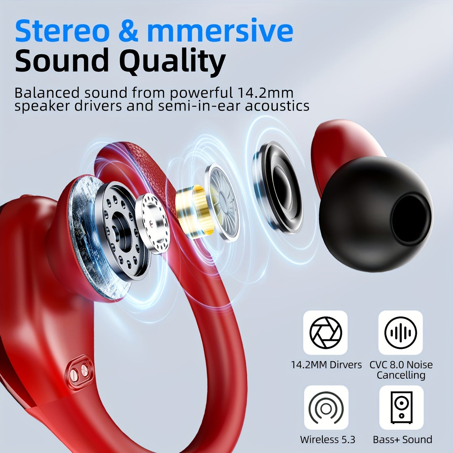 LIFEBEE Wireless Earbuds - Sweat-Resistant Earphones for Sports