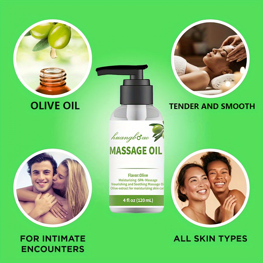2pcs Sensual Olive Massage Oil - Smooth Gliding Formula