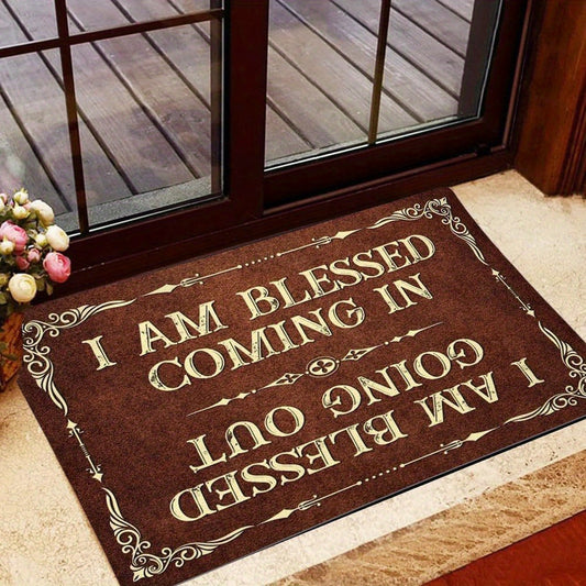 I Am Blessed Coming In and Going Out Door Mat Non Slip