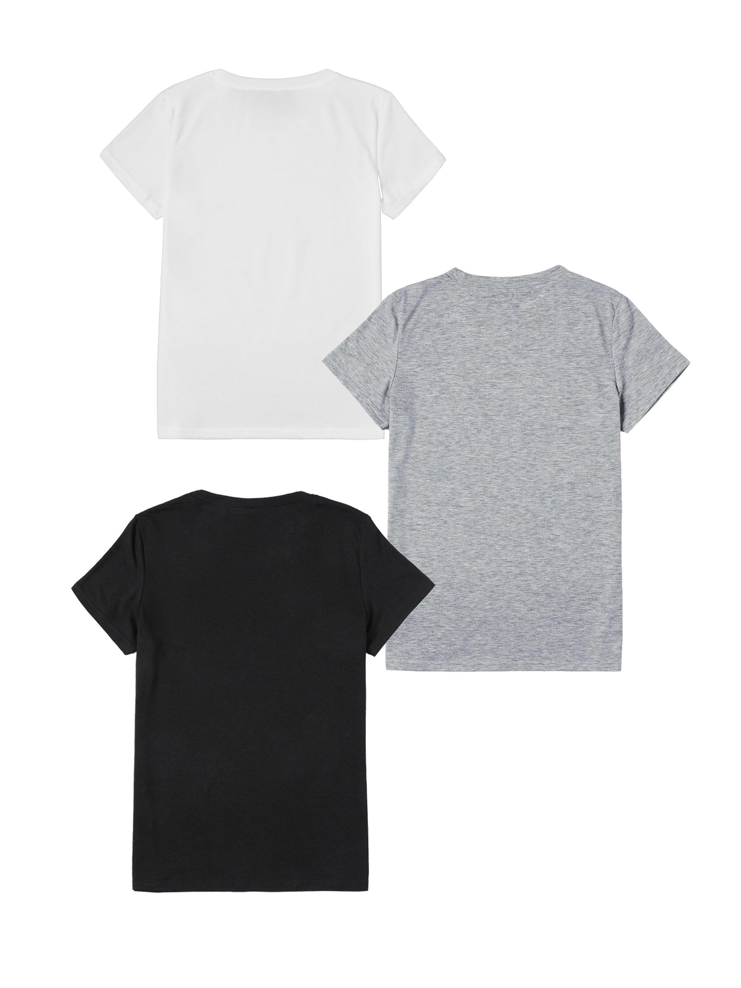 3 Packs Letter Print Crew Neck Tee for Women - Casual T-Shirts