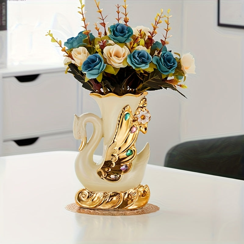 2pcs Ceramic Hand-decorated Vase Ornaments for Home Decor