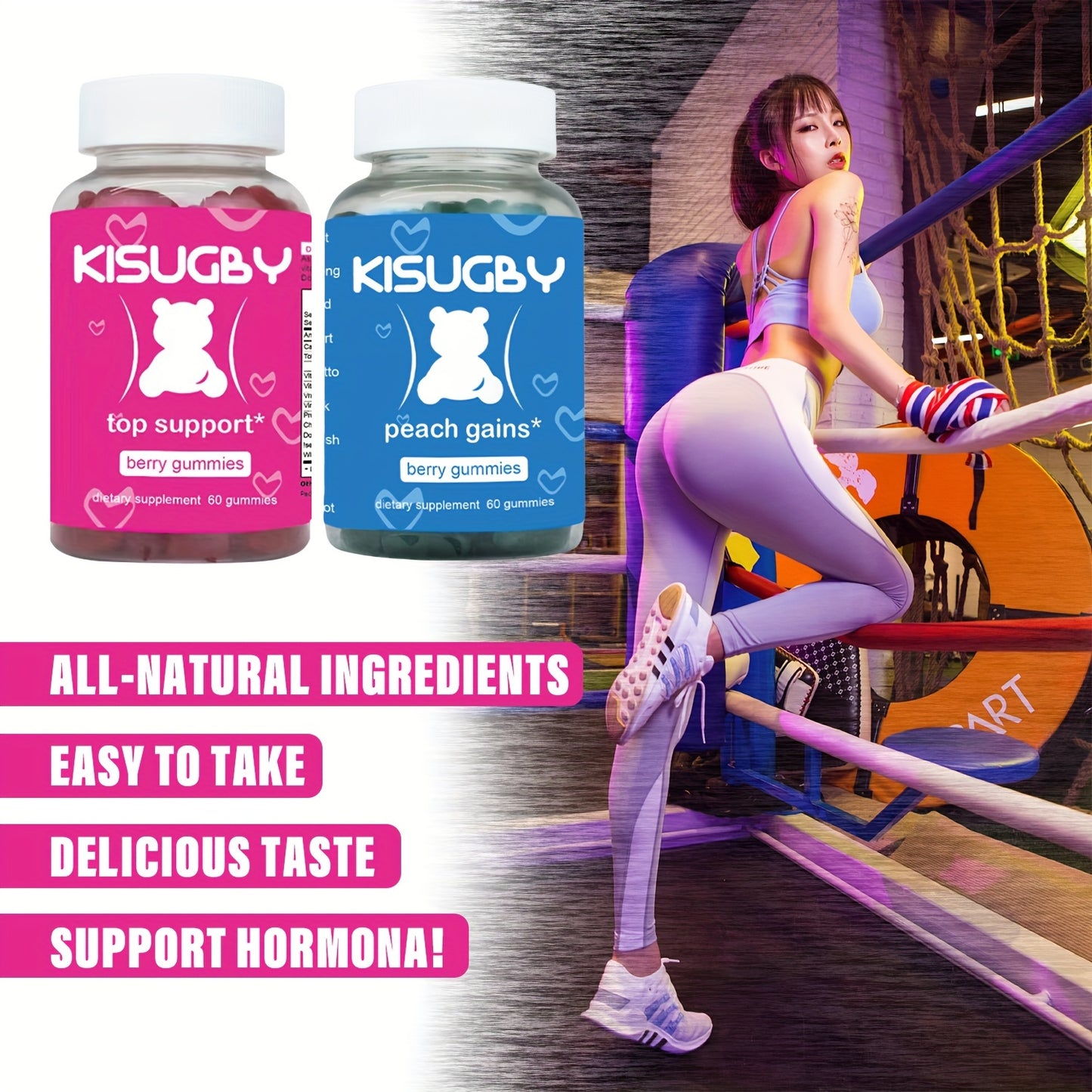 Fenugreek Gummies with Vitamin E KISUGBY Multivitamin Candy