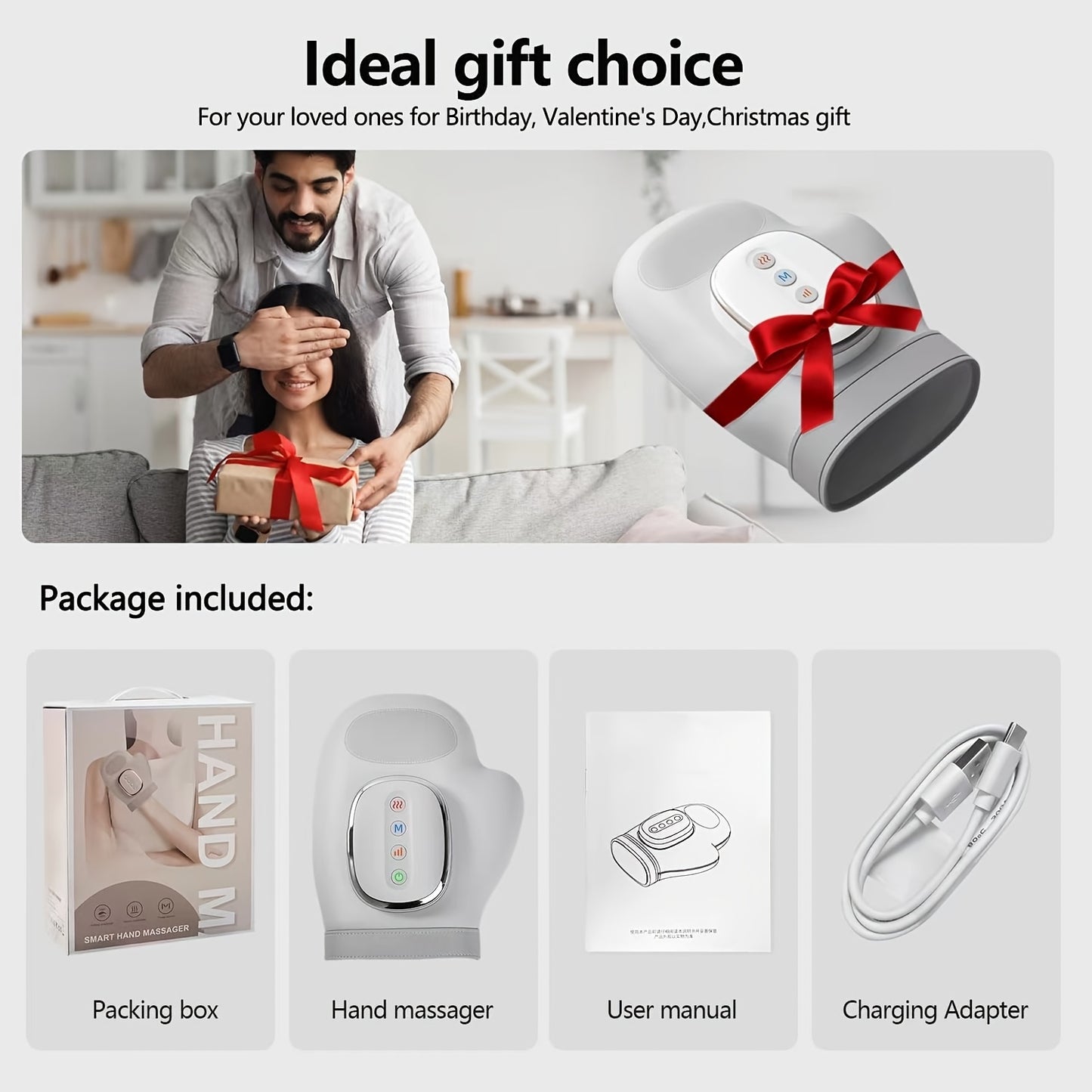 Portable Hand Massager With Heat And Compression, Finger Numbness Relief