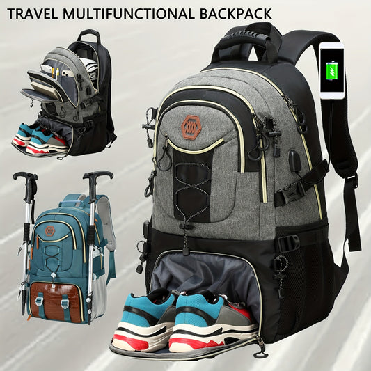 Lightweight 40L Travel Backpack with USB Charging Port