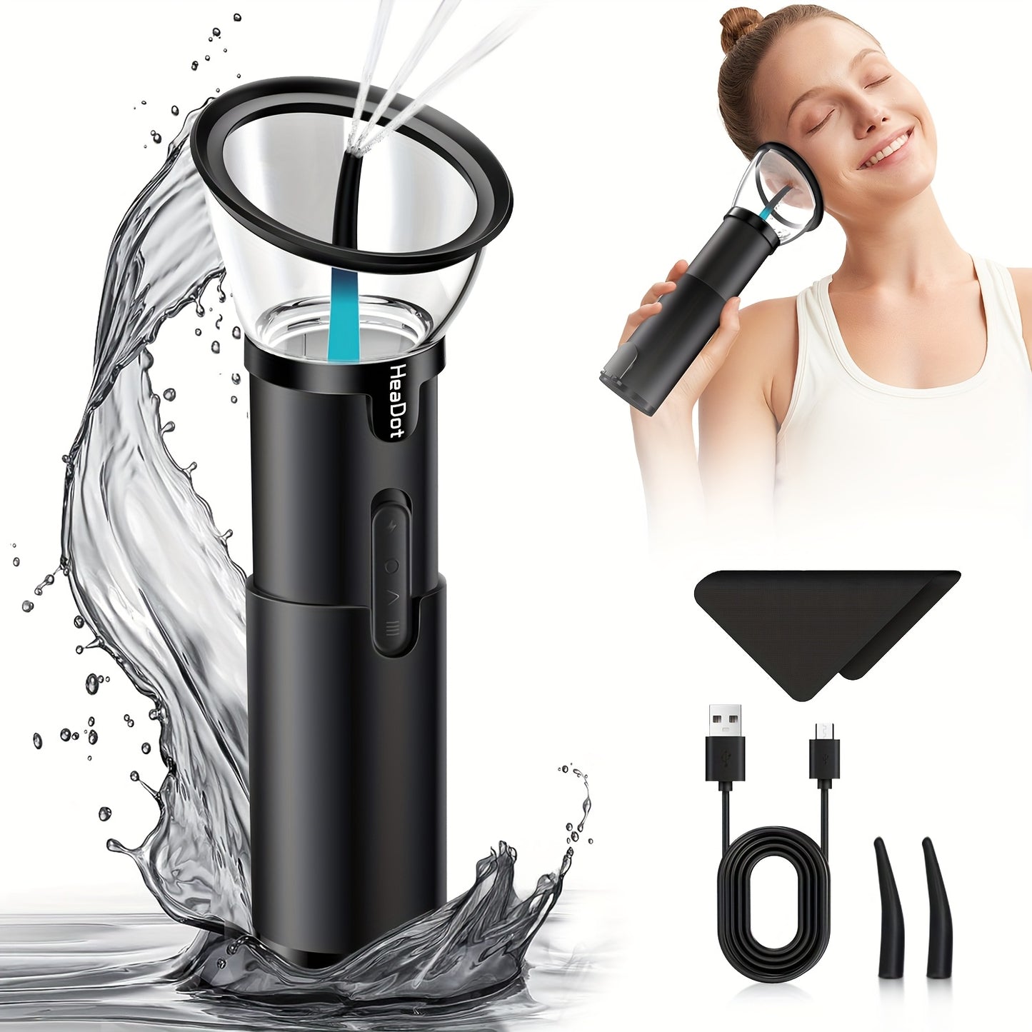 USB-Rechargeable Electric Ear Wax Removal System with 6 Tips