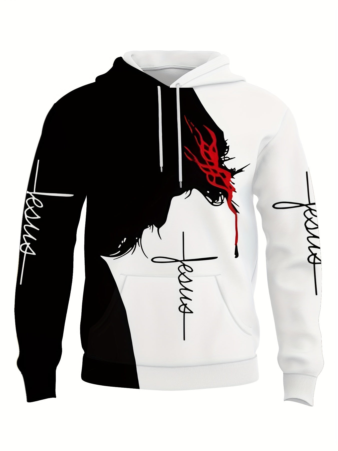 Men's 3D Printed Casual Sportswear Set - Hoodie & Joggers