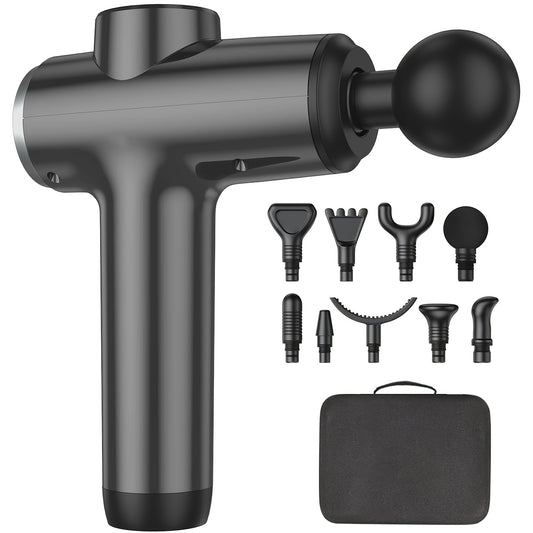 Massage Gun - Deep Tissue Massager With 30 Speeds & 9 Attachments