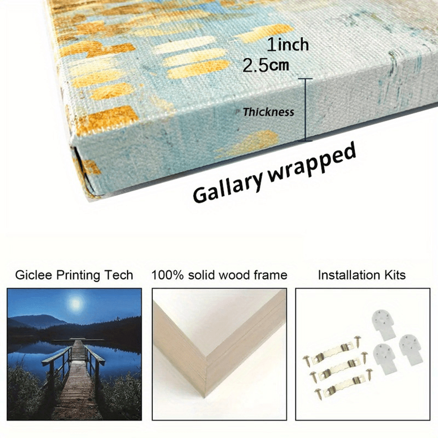 Modern Family Theme Poster With Wooden Frame For Room Decoration