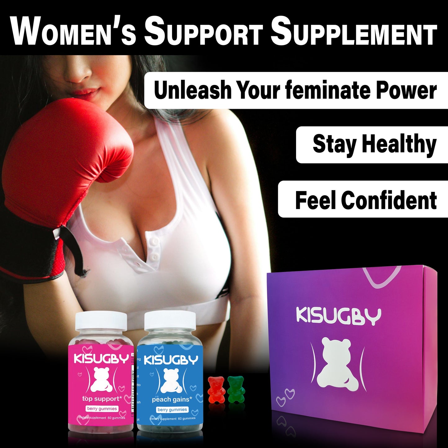 Fenugreek Gummies with Vitamin E KISUGBY Multivitamin Candy