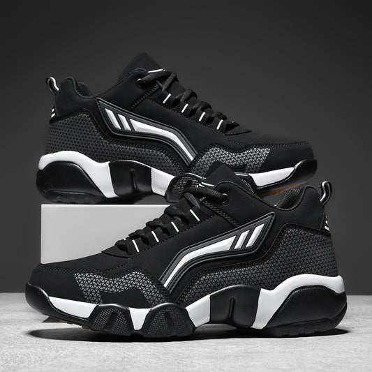 Men's Casual Sporty Sneakers with PU Upper and Rubber Sole