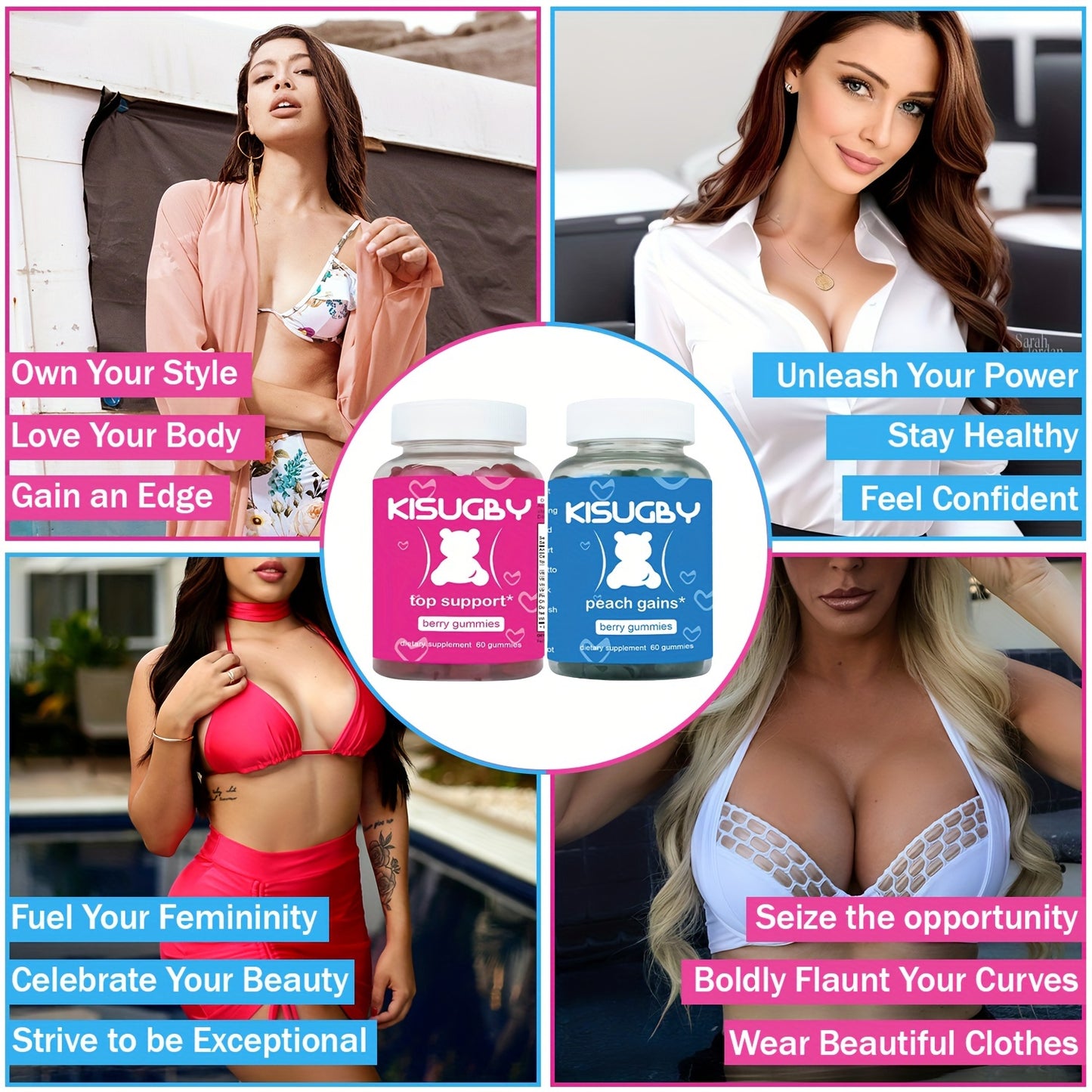 Fenugreek Gummies with Vitamin E KISUGBY Multivitamin Candy