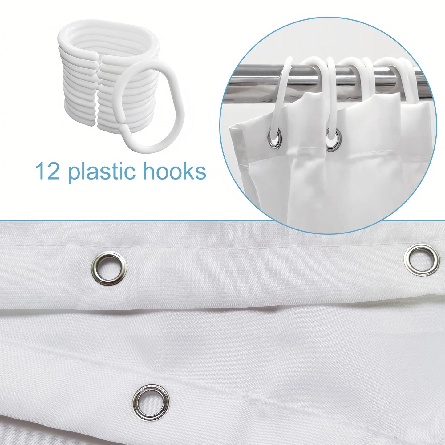 1/4pcs - Shower Curtain Set With Floor Mat And Toilet Mat