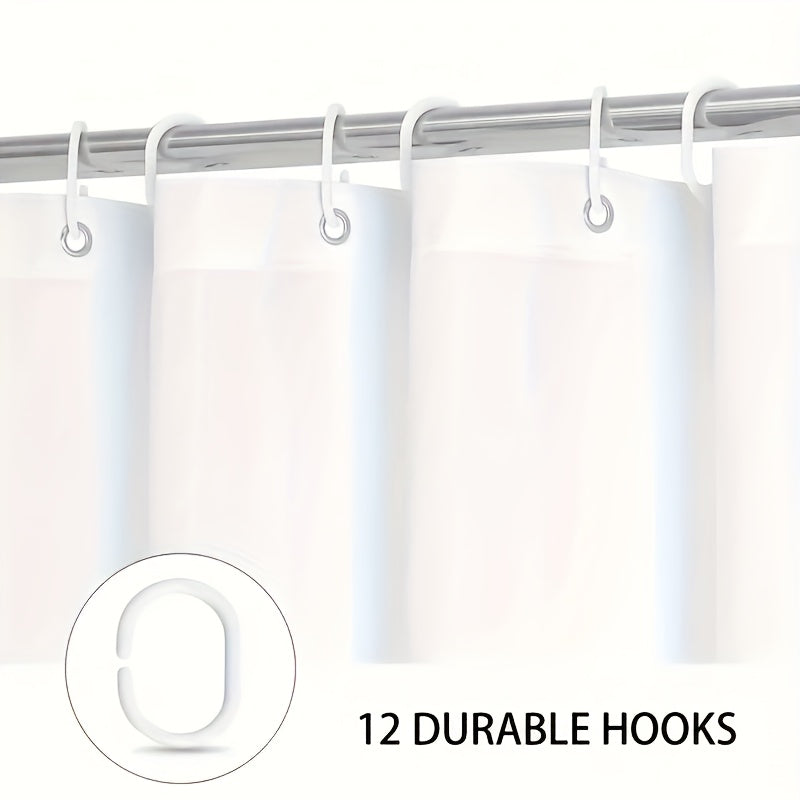 4pcs Shower Curtain Set, Floor Mat, Toilet Mat, Seat Cushion