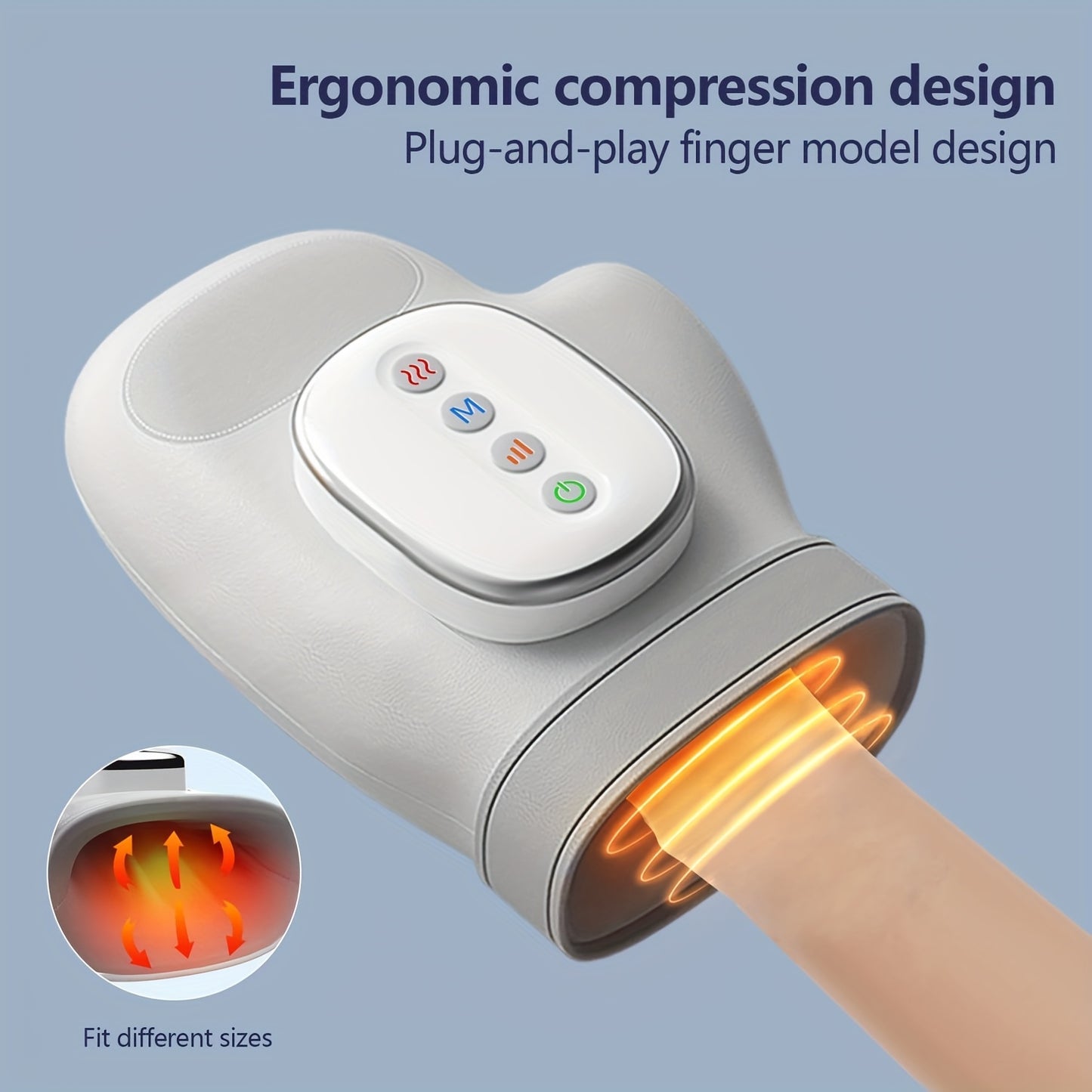 Portable Hand Massager With Heat And Compression, Finger Numbness Relief
