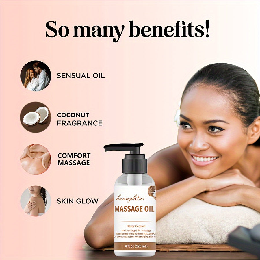 2pcs Coconut Massage Oil - Sensual Full Body Glide