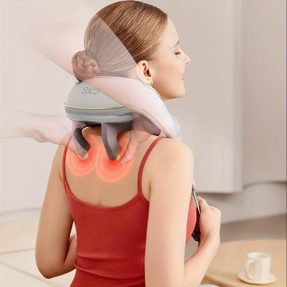 SKG H5 Mini Neck Massager for Deep Tissue Relief and Heat