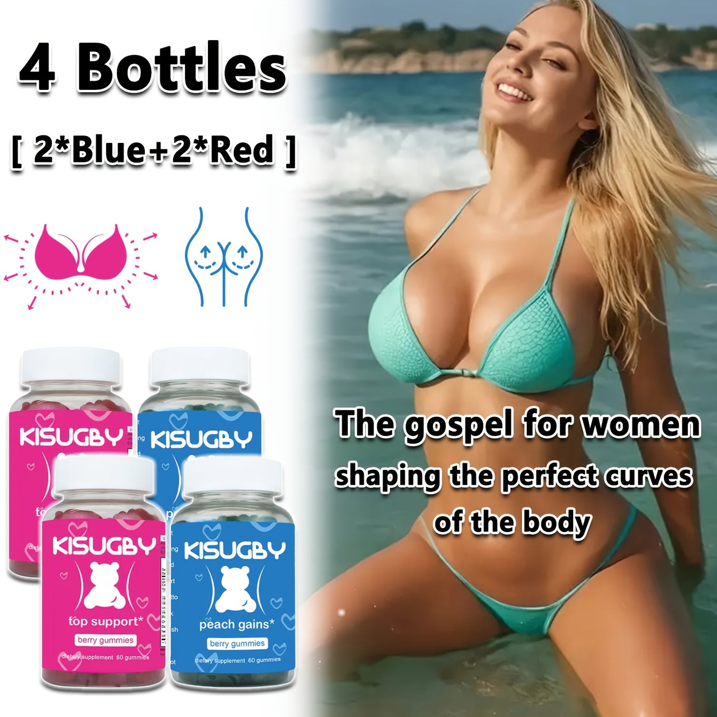 Fenugreek Gummies with Vitamin E KISUGBY Multivitamin Candy