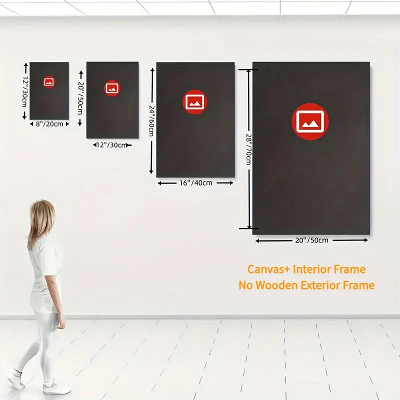 Modern Family Theme Poster With Wooden Frame For Room Decoration