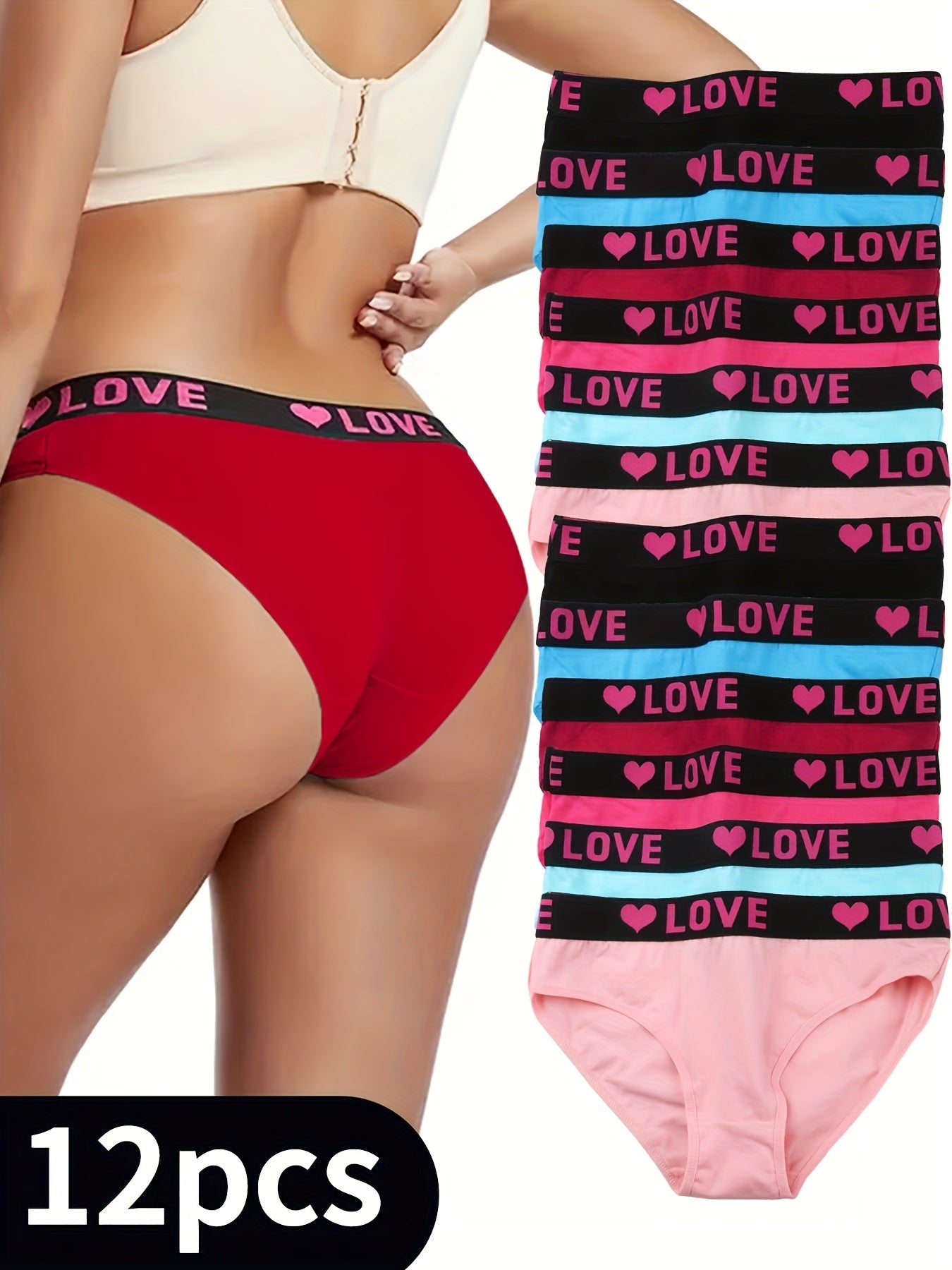 12-Pack Seamless Slim Briefs - Comfortable Breathable Stretch Briefs for Women