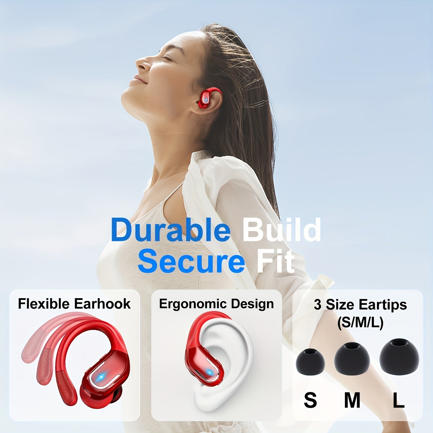 LIFEBEE Wireless Earbuds - Sweat-Resistant Earphones for Sports