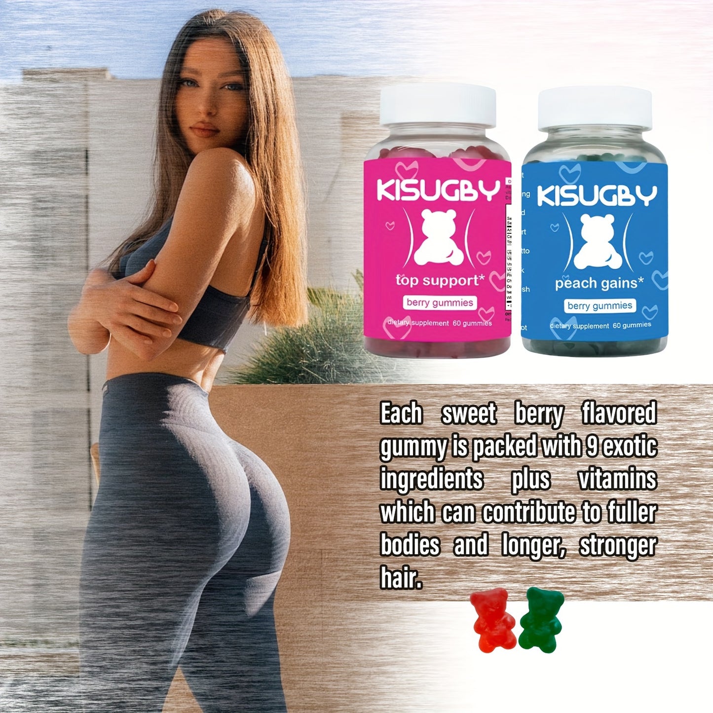 Fenugreek Gummies with Vitamin E KISUGBY Multivitamin Candy