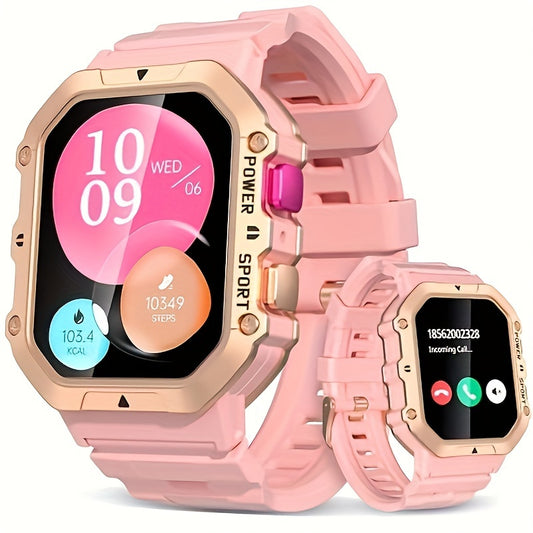 Smart Watch Answer Make Calls DUEDE 1.65 Touch Screen Pink