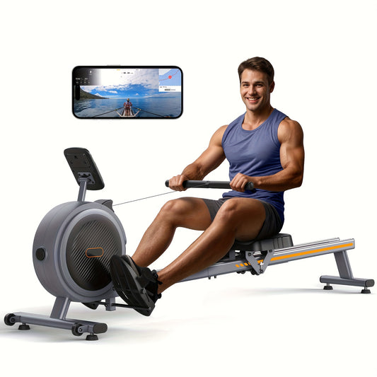 350LBS Silent Magnetic Rowing Machine With Heavy-Duty Frame