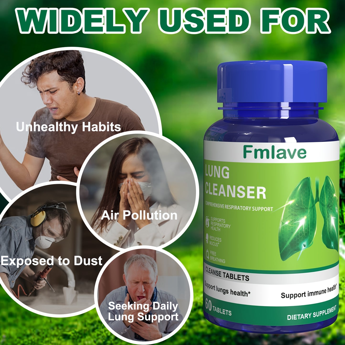 1Bottle CoQ10+ Lung Cleanser Q10 Antioxidant Heart Health