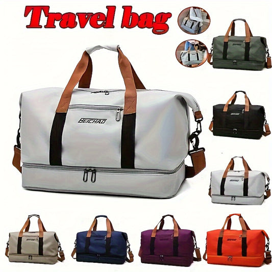 Large Capacity Travel Bag with Wet and Dry Separation Casual Outdoor Tote Women's Fitness Yoga Bag Weekend Overnight Luggage