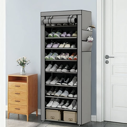 6/8/10 Tier Shoe Organizer with Nonwoven Fabric Cover Cabinet