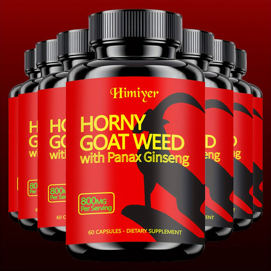 Horny Goat Weed 7 Bottles Capsules with Maca Root and More