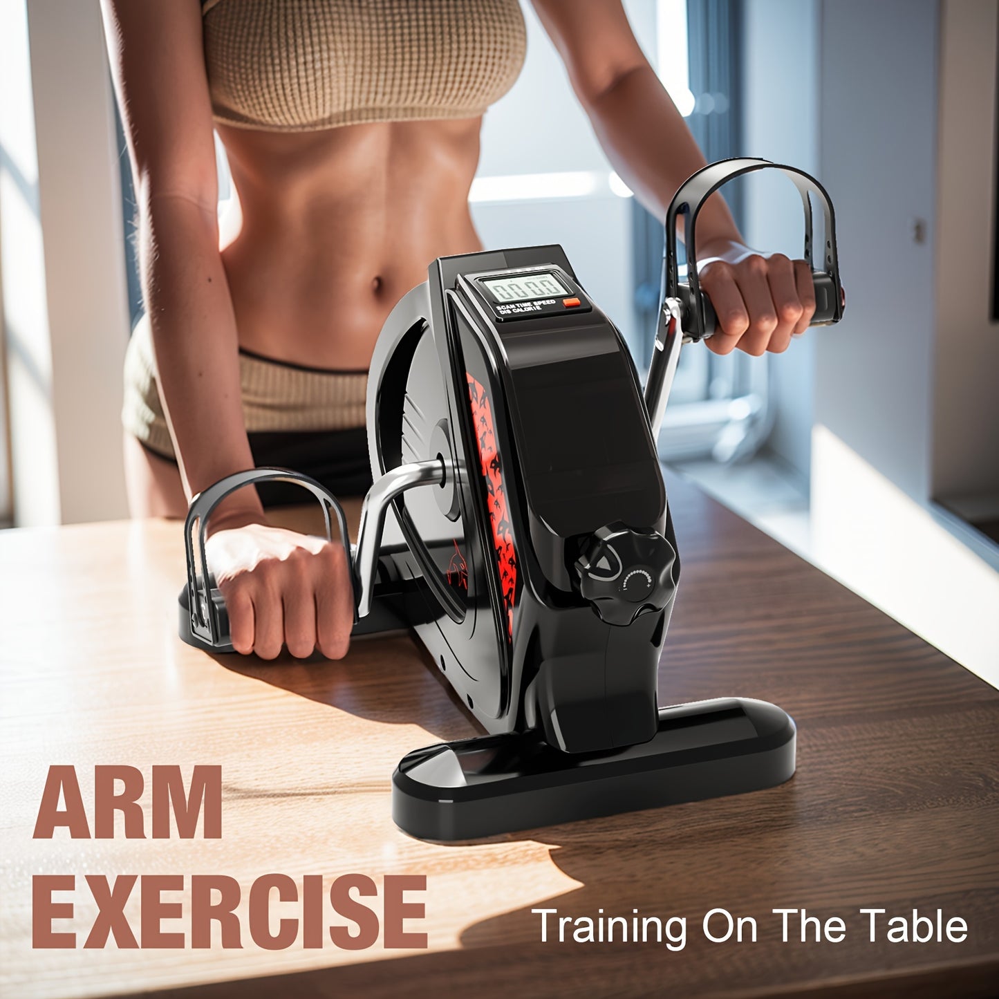 Pedal Exercise Bike Mini Elliptical Multi Functional Trainer