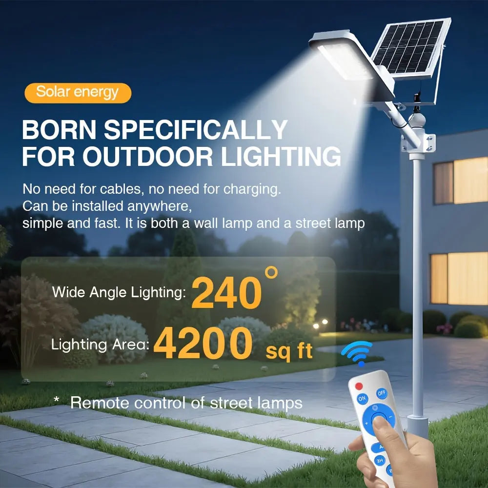 Outdoor Solar Lamps 6000mAh Waterproof Street Lights Dusk To Dawn