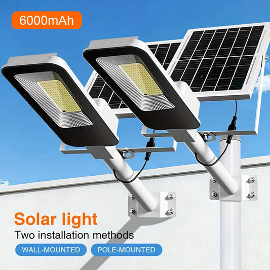 Outdoor Solar Lamps 6000mAh Waterproof Street Lights Dusk To Dawn