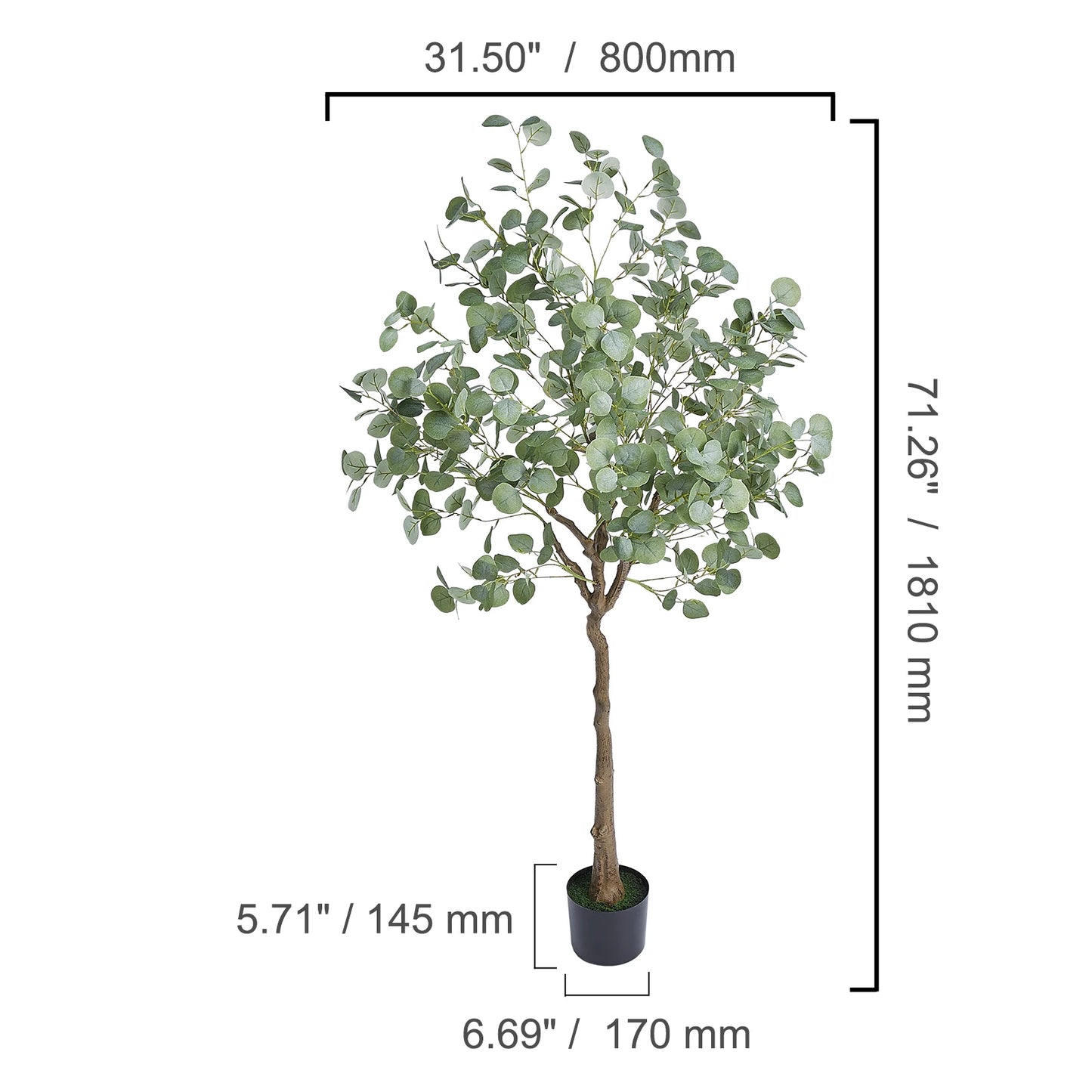 SucceBuy Artificial Olive Tree Faux Plant Indoor Anti Tilt Protection