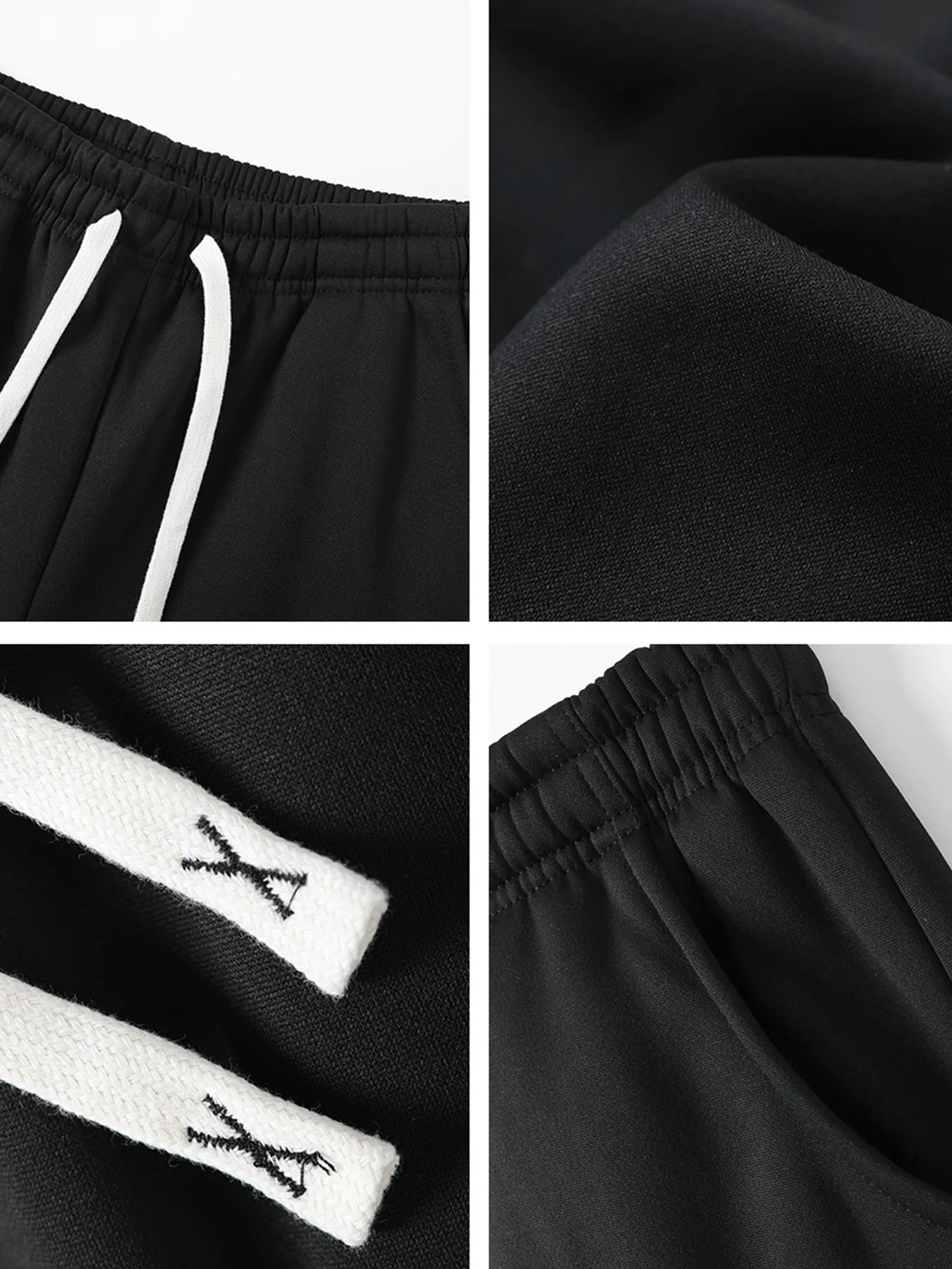 Men's Four Piece Cuffed Sports Casual Pants Set Polyester