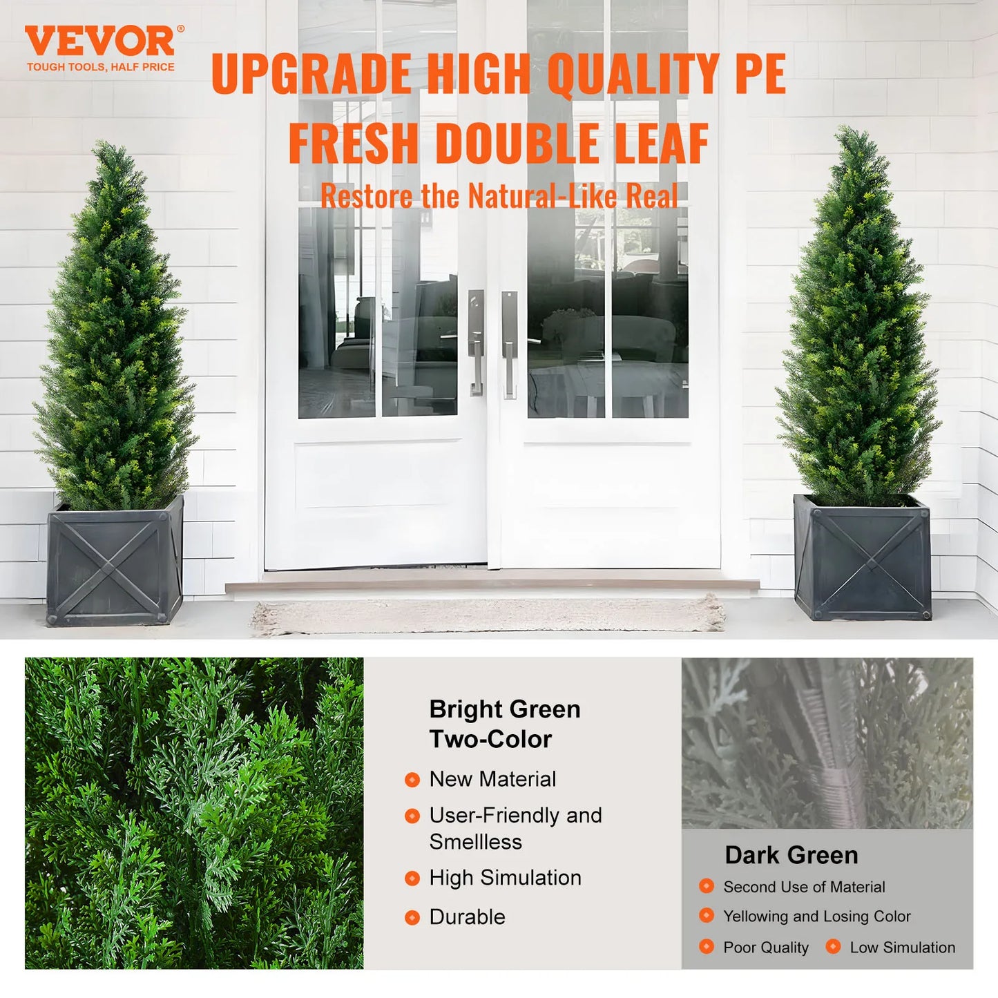 SucceBuy Artificial Cedar Topiary Tree For Home Decor Outdoor