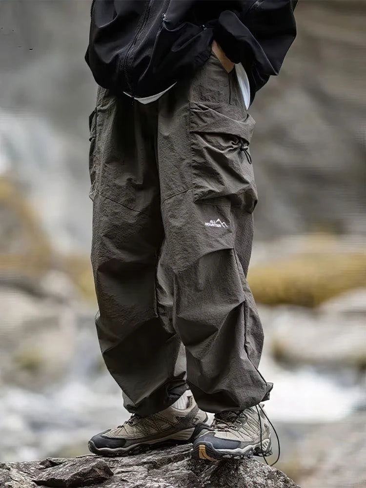 ZOYLEIR Vintage Baggy Hiking Cargo Pants For Men Outdoor Waterproof