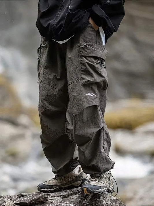 ZOYLEIR Vintage Baggy Hiking Cargo Pants For Men Outdoor Waterproof